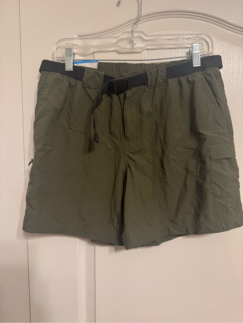 Ladies Olive Green Outdoor Cargo Shorts